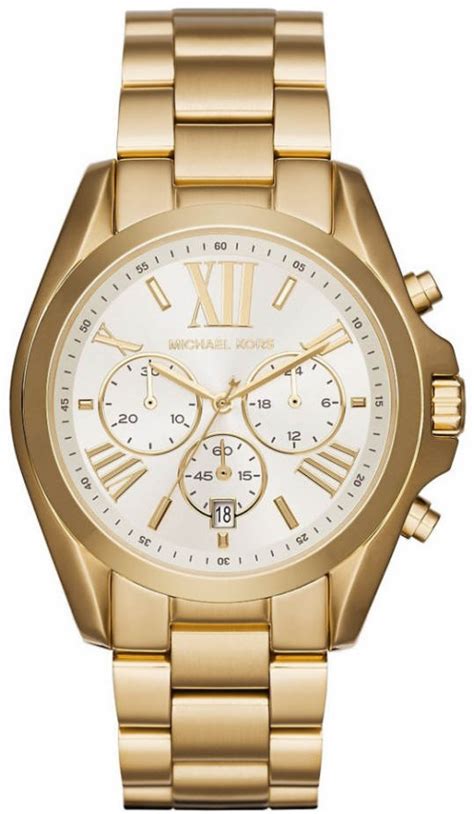 michael kors women's bradshaw goldtone chronograph watch mk6266|michael kors bradshaw watch case.